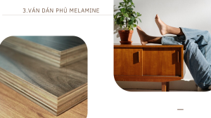 Plywood covered with Melamine