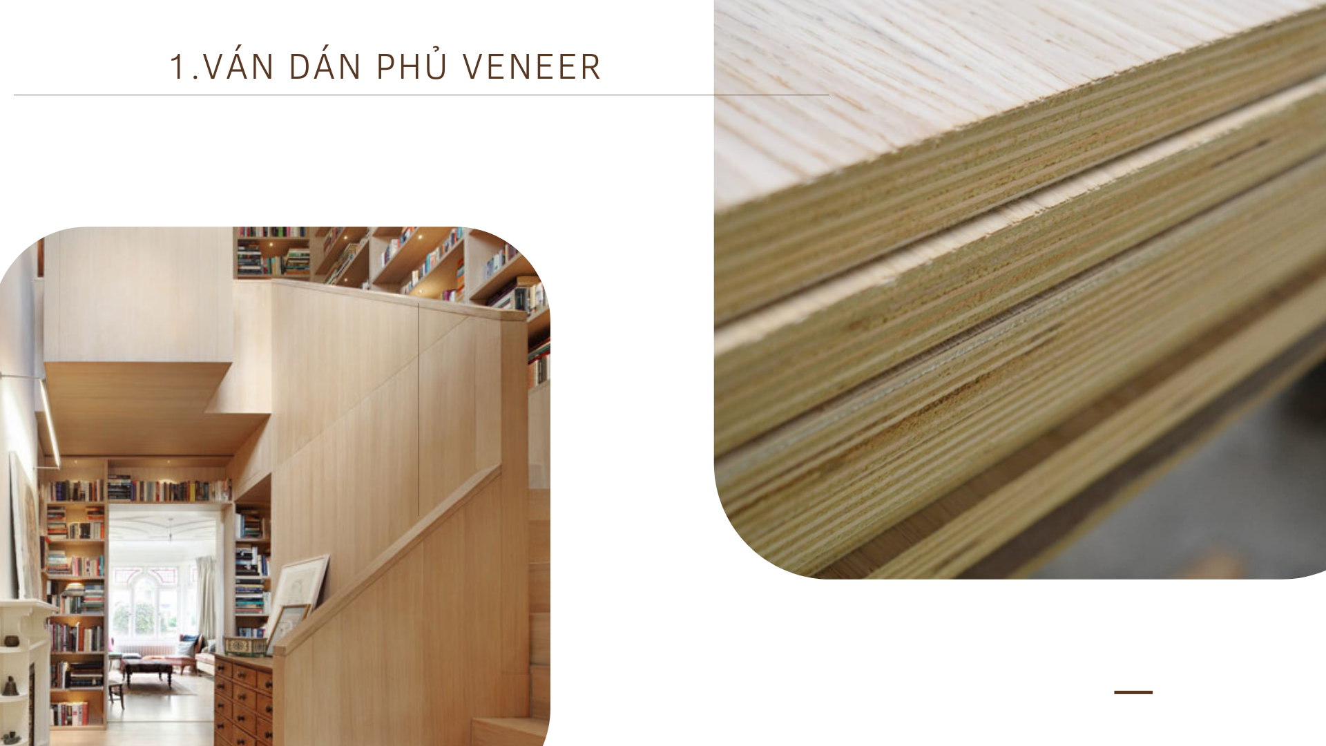 Plywood covered with veneer